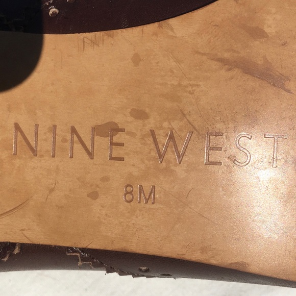 Nine West, leather Women’s 8, color oxblood / wine - Picture 5 of 6